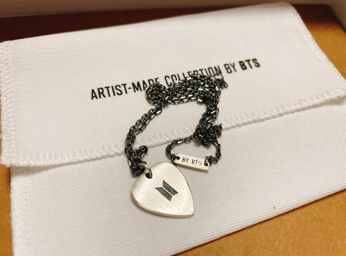 BTS Artist Made Collection SUGA Guitar Pick Necklace