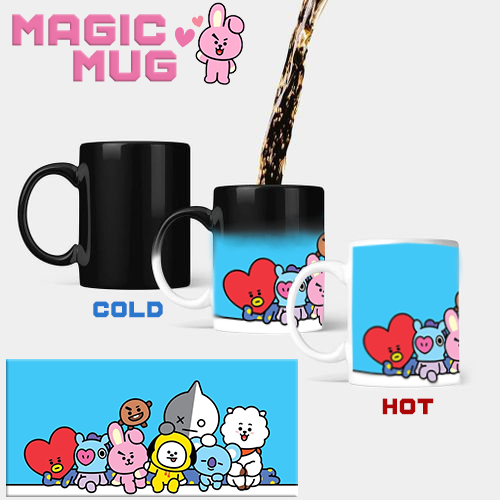 BT21 BTS Ceramic Coffee KPOP Color Changing Magic Mug