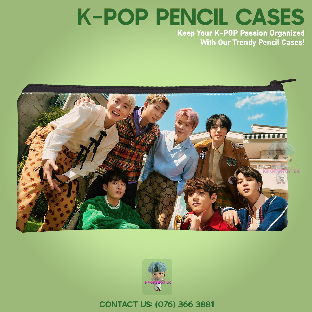 BTS Pencil Case Bangtan Boys Purse Wallet KPOP Pouch