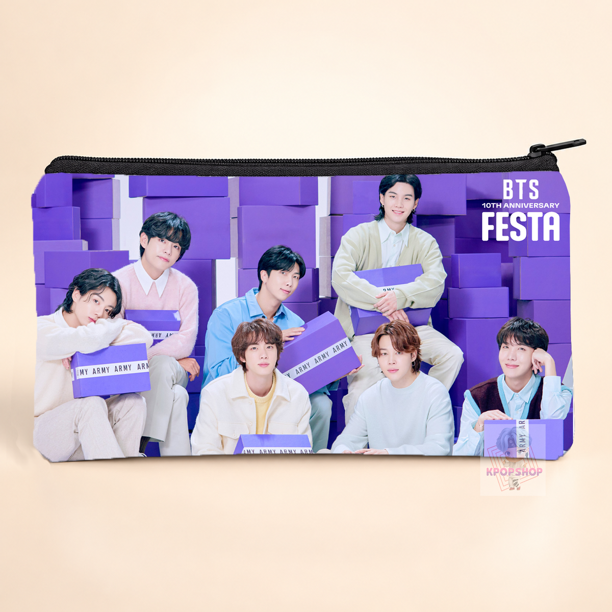 BTS Pencil Case Bangtan Boys Purse Wallet KPOP Pouch
