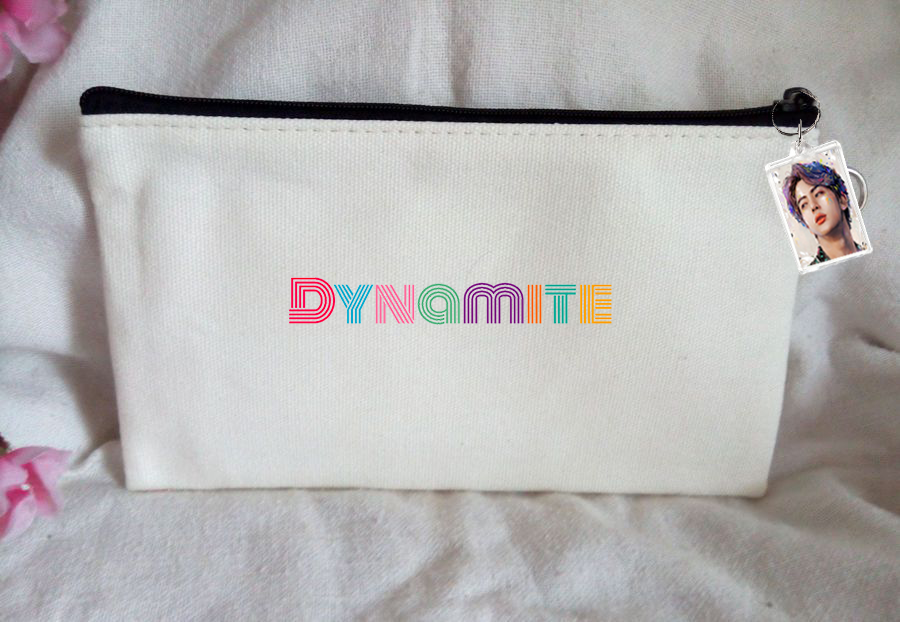 BT21 BTS Pencil Case Bangtan Boys Purse Wallet KPOP Pouch With FREE Key Tag