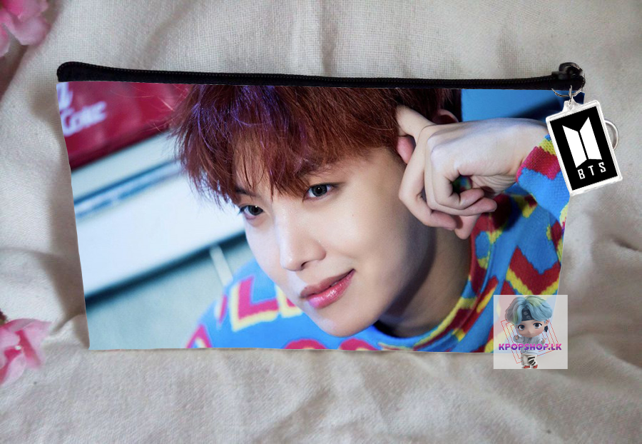 BT21 BTS Pencil Case J-Hope Hobi Bangtan Boys Purse Wallet KPOP Pouch With FREE Key Tag