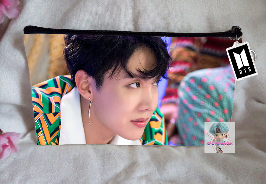 BT21 BTS Pencil Case J-Hope Hobi Bangtan Boys Purse Wallet KPOP Pouch With FREE Key Tag