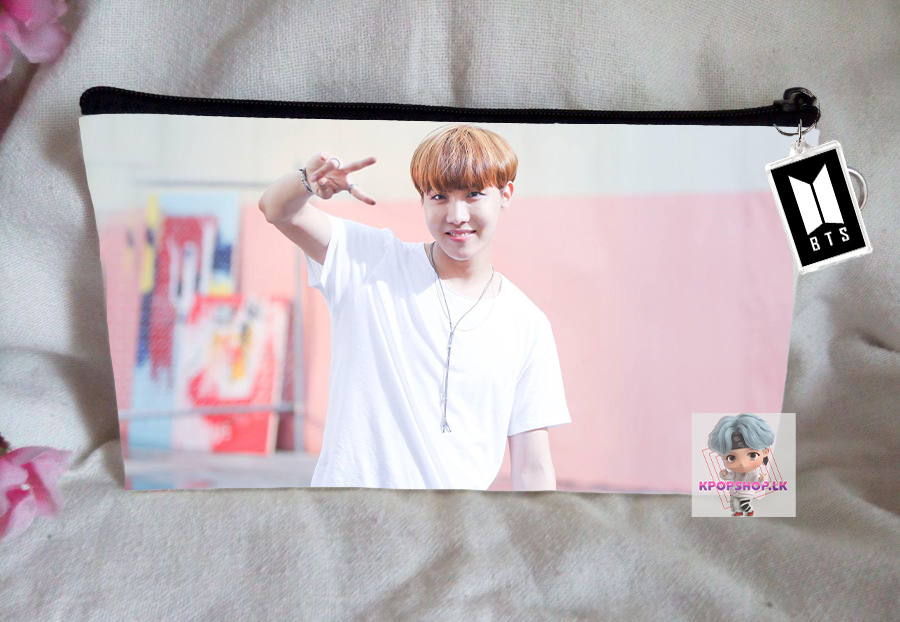 BT21 BTS Pencil Case J-Hope Hobi Bangtan Boys Purse Wallet KPOP Pouch With FREE Key Tag