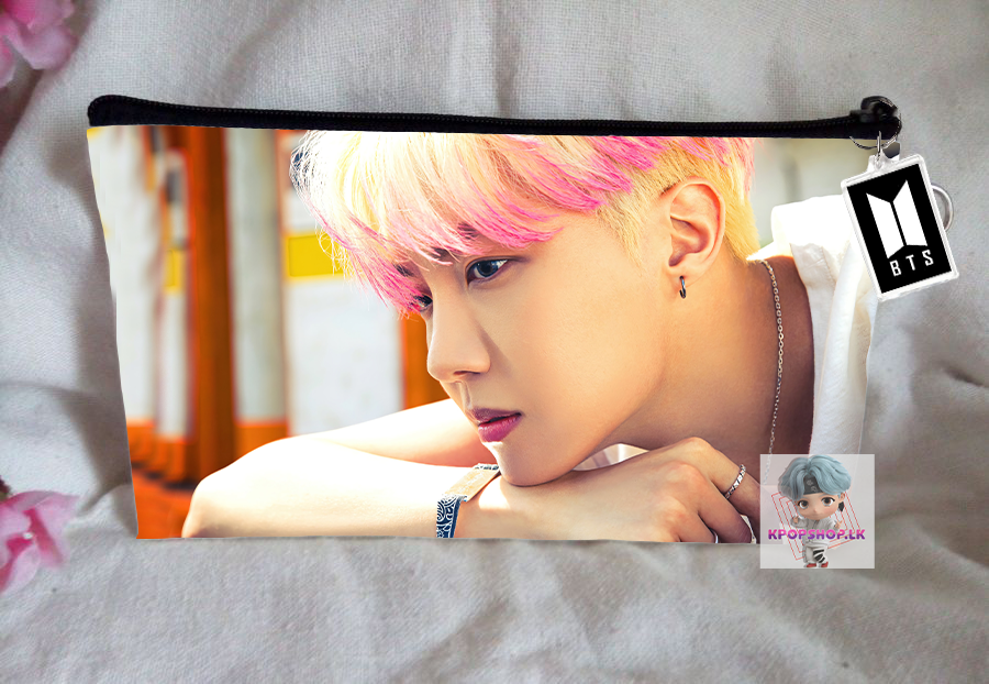 BT21 BTS Pencil Case J-Hope Hobi Bangtan Boys Purse Wallet KPOP Pouch With FREE Key Tag