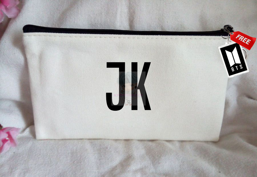BT21 BTS Pencil Case RM JIN Jhope Suga V Jimin JK Bangtan Boys Purse Wallet KPOP Pouch With FREE Key Tag