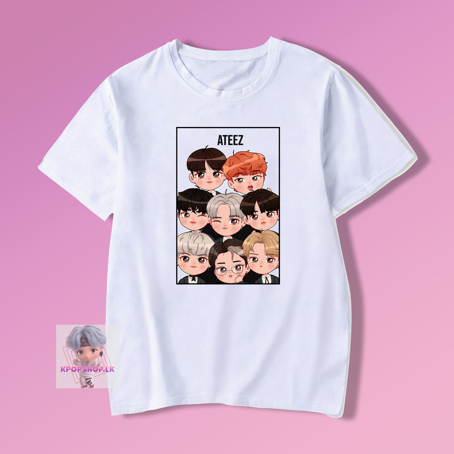 Ateez Cartoon KPOP T-shirt