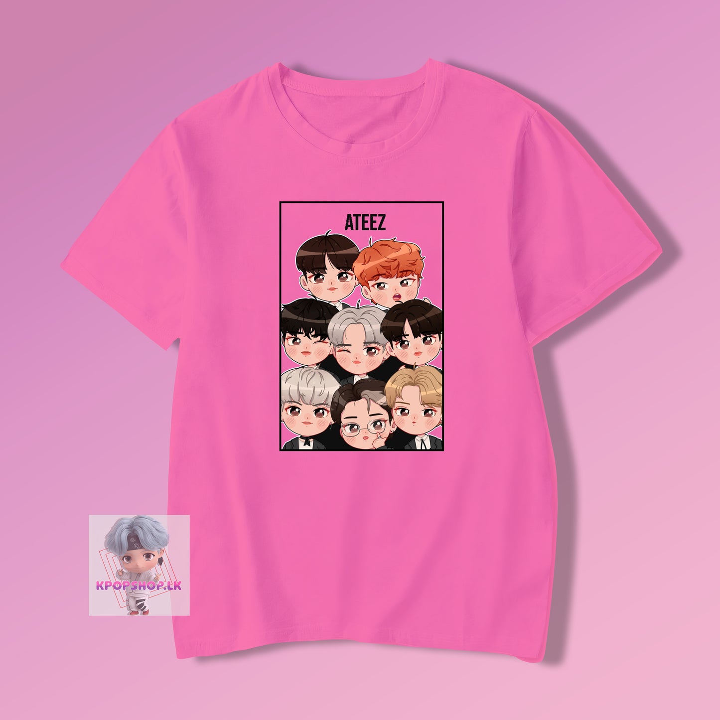 Ateez Cartoon KPOP T-shirt