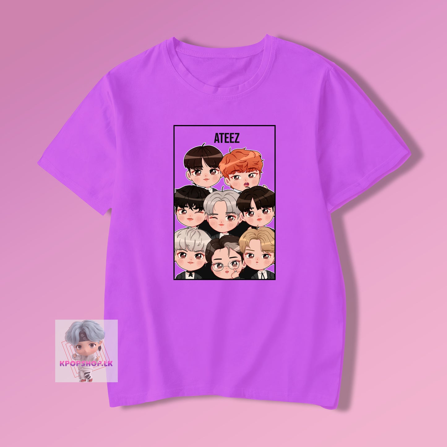 Ateez Cartoon KPOP T-shirt