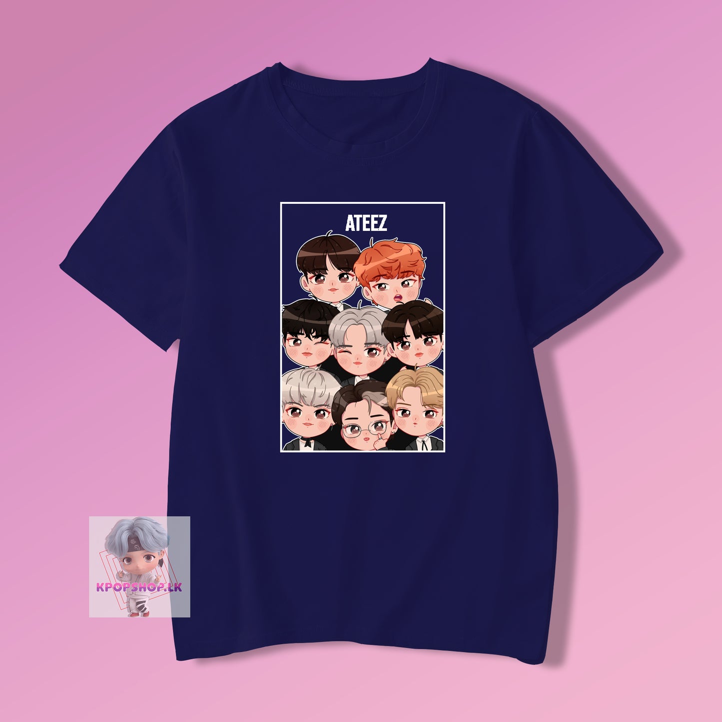 Ateez Cartoon KPOP T-shirt