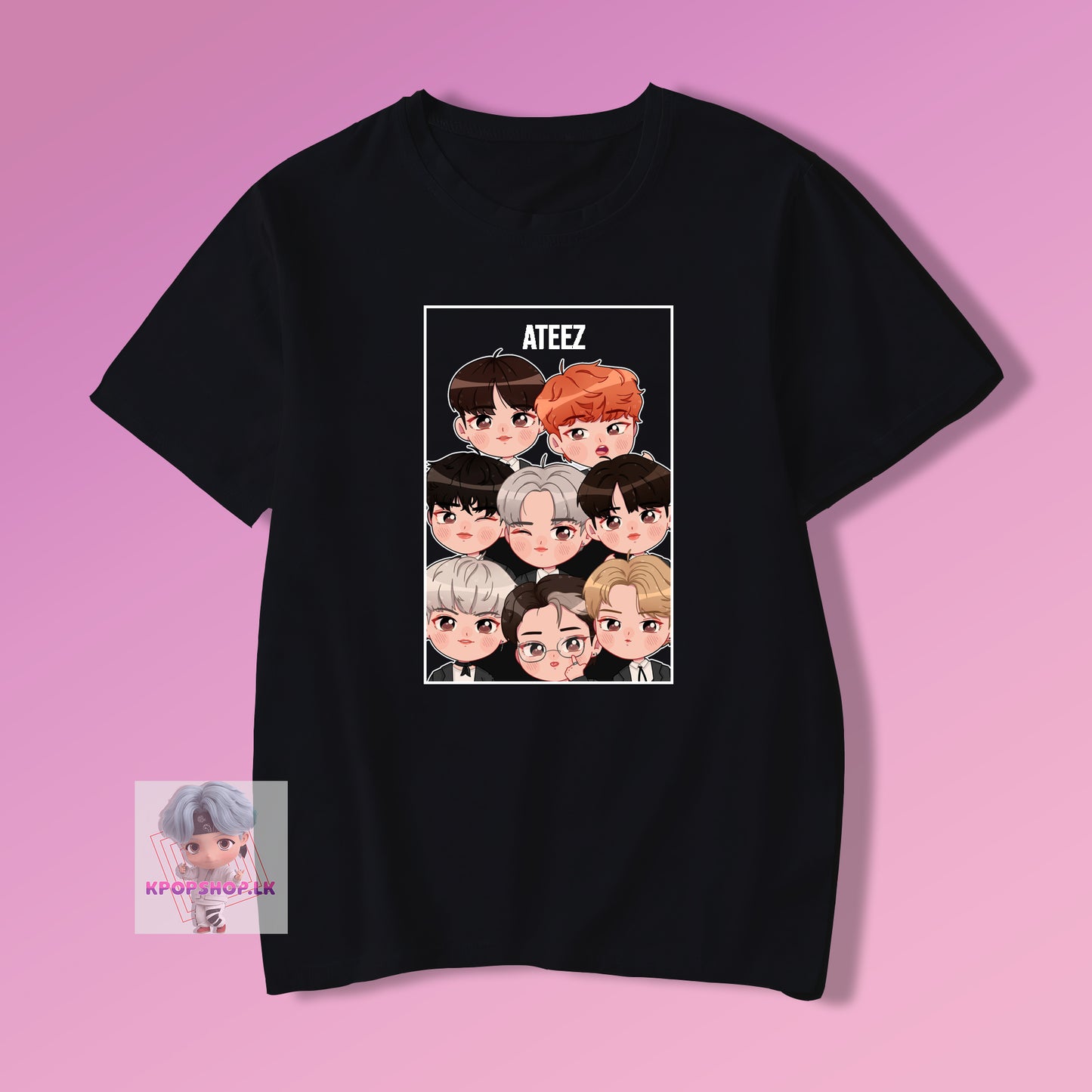 Ateez Cartoon KPOP T-shirt