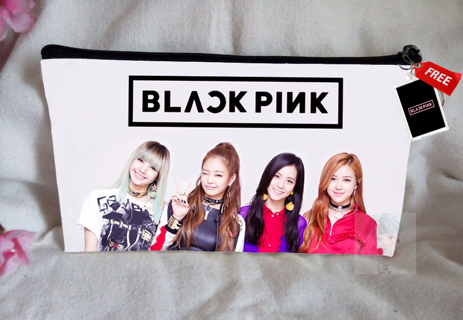 Blackpink Pencil Case Bangtan Boys Purse Wallet KPOP Pouch With FREE Key Tag