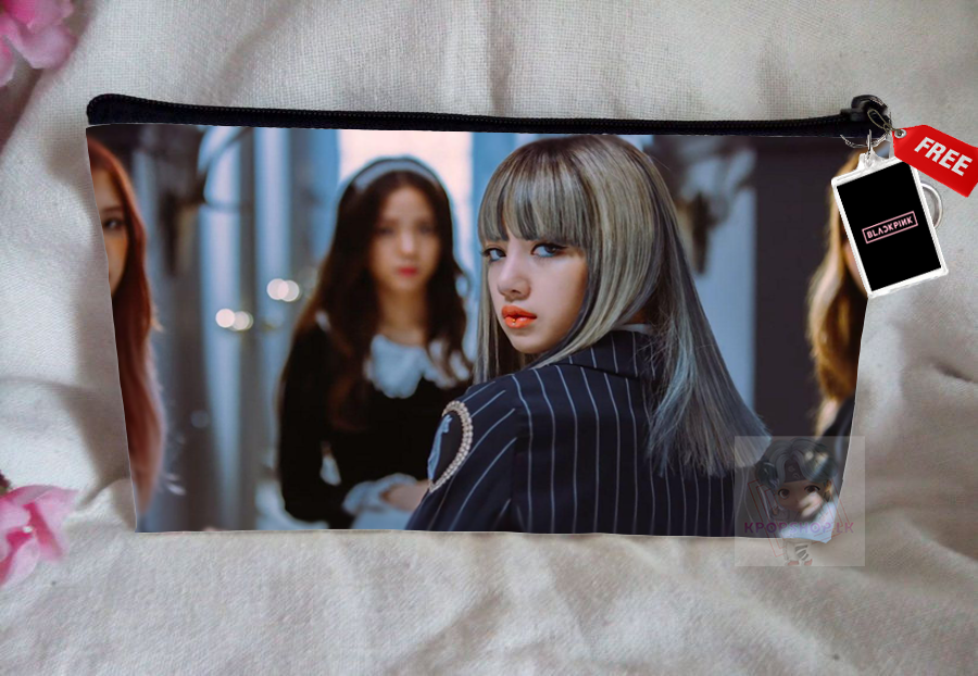 Blackpink Pencil Case Bangtan Boys Purse Wallet KPOP Pouch With FREE Key Tag