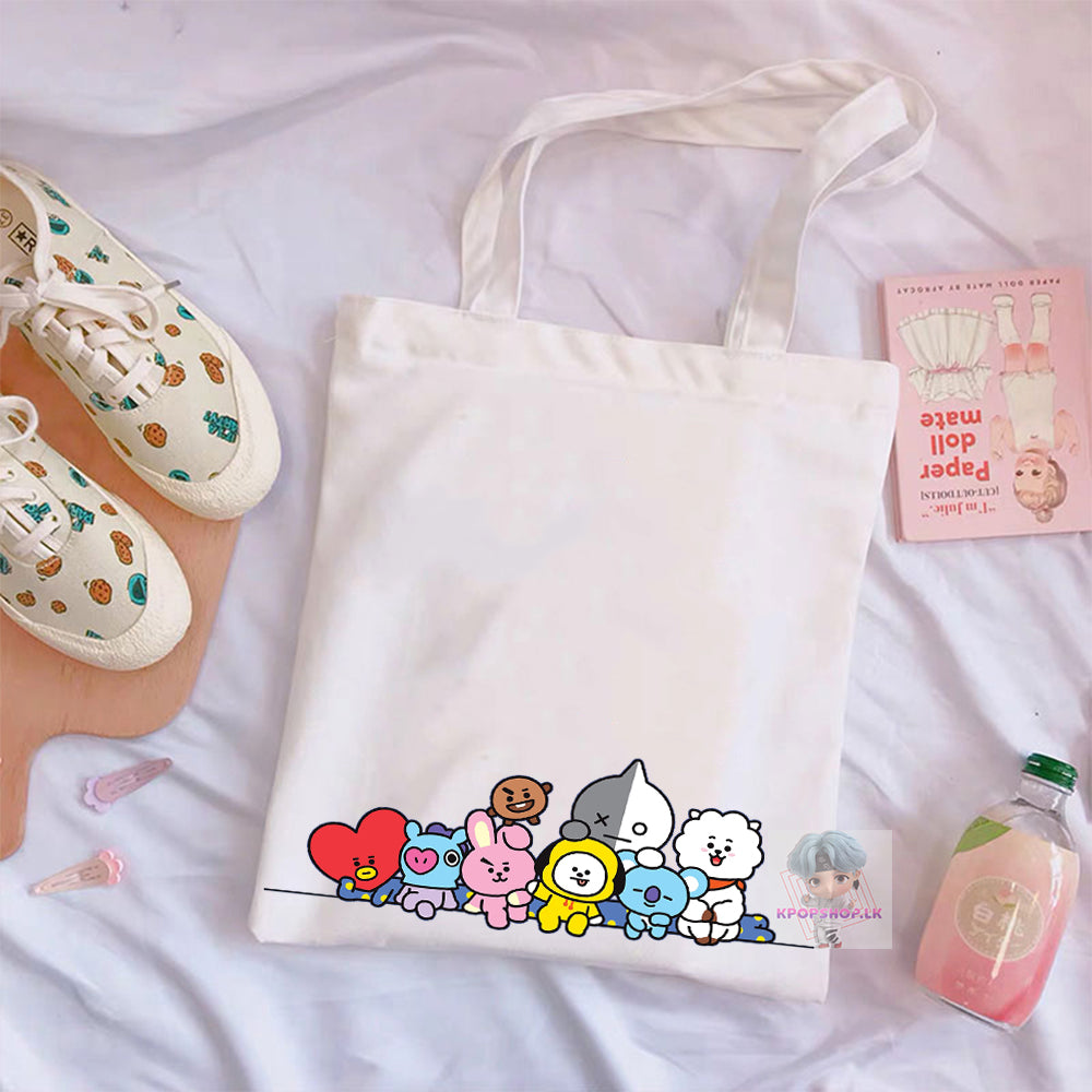 BTS BT21 Tote Bag With Adjustable Strip KPOP