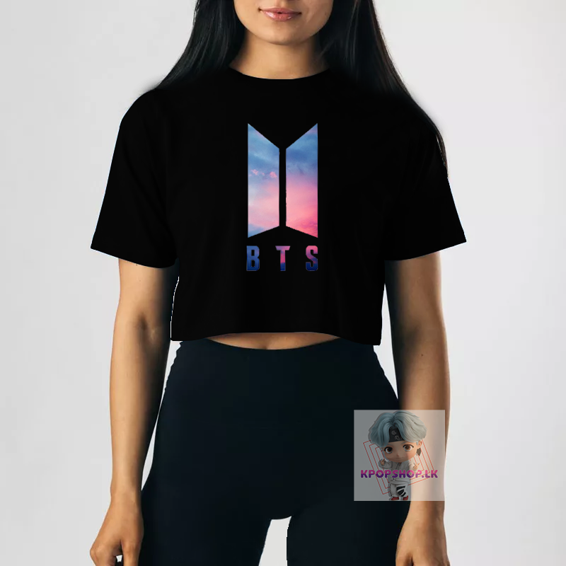 BTS Logo Crop Top Short KPOP T-shirt