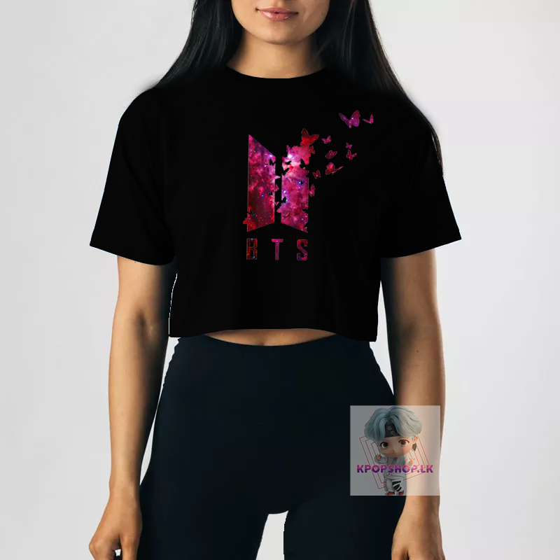 BTS Logo Crop Top Short KPOP T-shirt