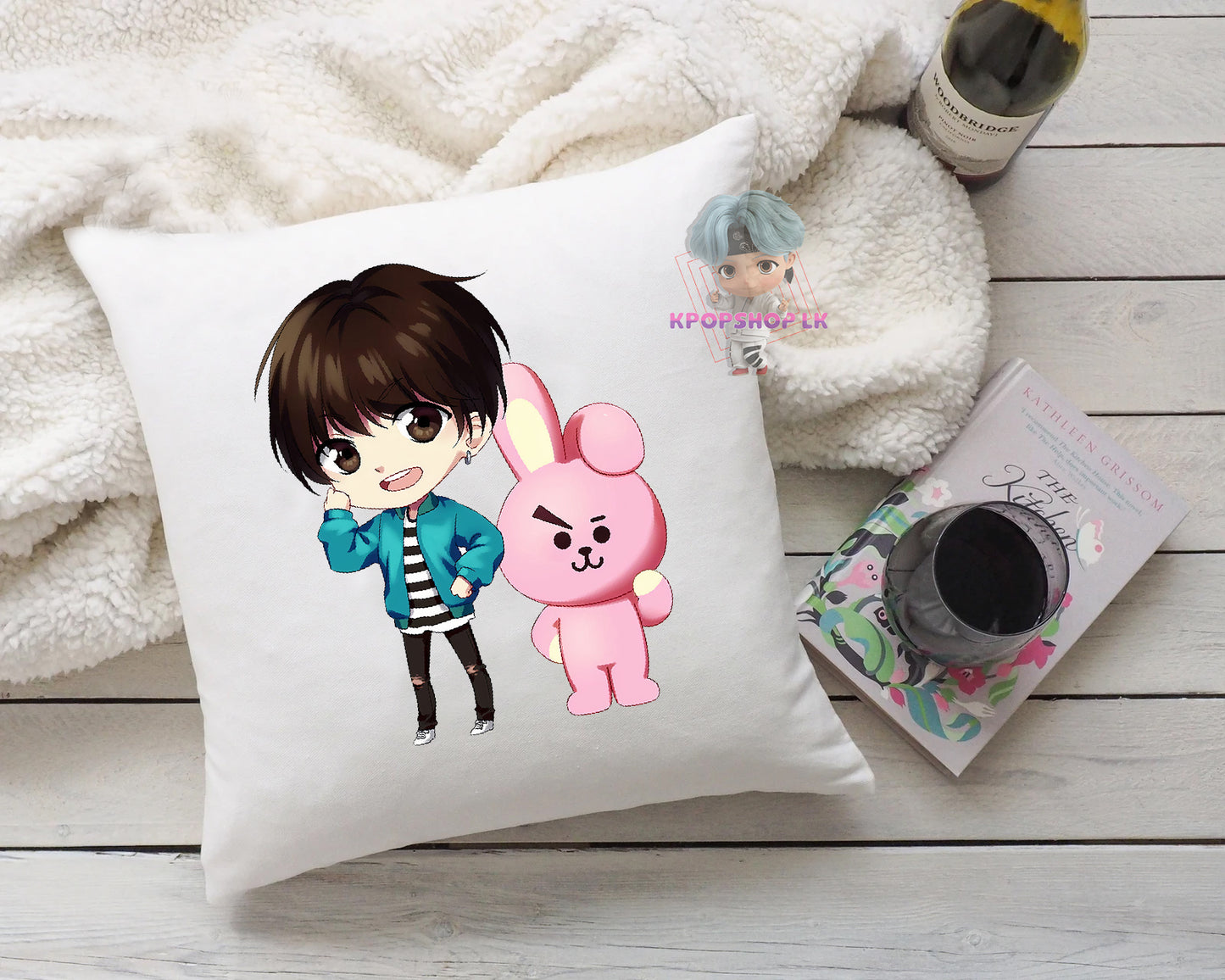BTS BT21 Cooky With Jungkook Cartoon Sofa Cushion Pillow Plush KPOP