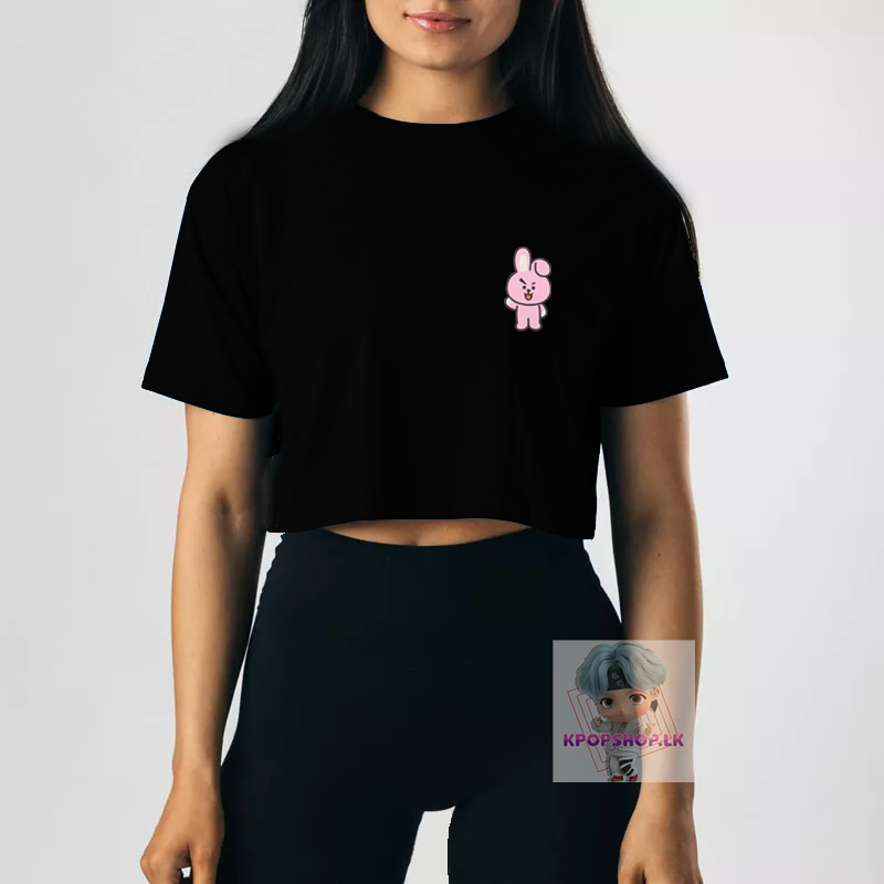 BTS BT21 Cooky JUNGKOOK JK Crop Top Short KPOP T-shirt