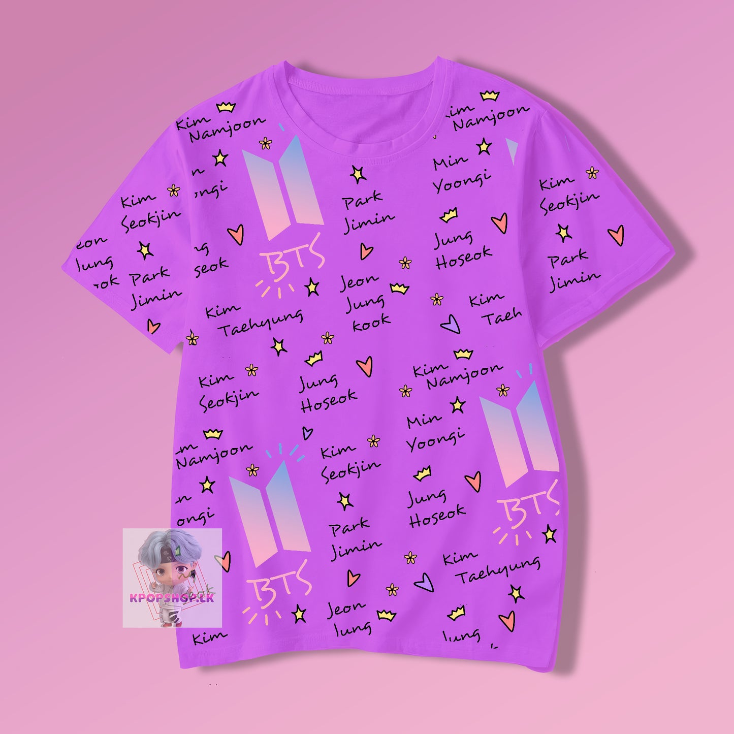 BTS Doodle Art KPOP T-shirt
