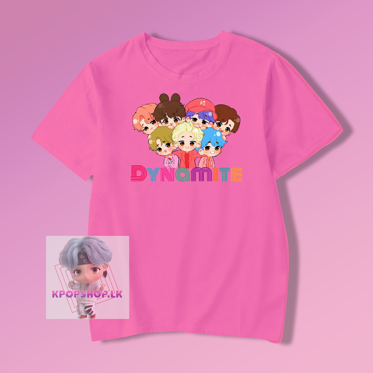BTS Dynamite Cartoon KPOP T-shirt