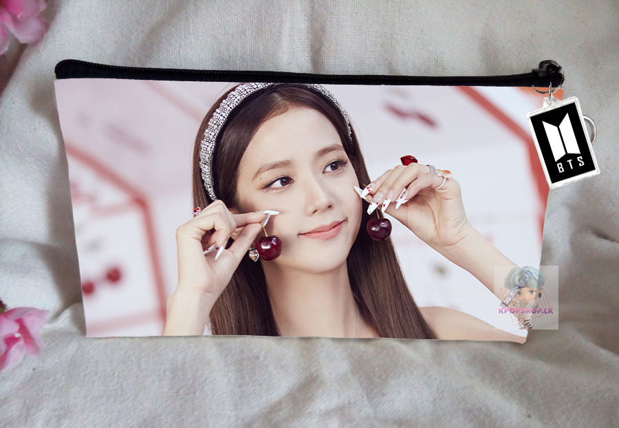 Blackpink Jisoo Pencil Case Bangtan Boys Purse Wallet KPOP Pouch With FREE Key Tag