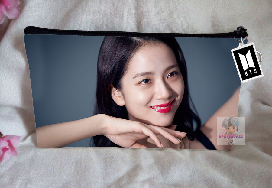 Blackpink Jisoo Pencil Case Bangtan Boys Purse Wallet KPOP Pouch With FREE Key Tag