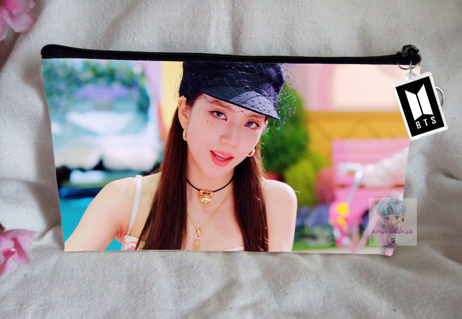 Blackpink Jisoo Pencil Case Bangtan Boys Purse Wallet KPOP Pouch With FREE Key Tag