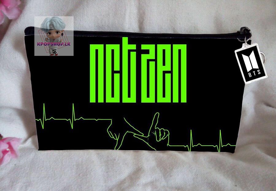 NCT Pencil Case Bangtan Boys Purse Wallet KPOP Pouch With FREE Key Tag
