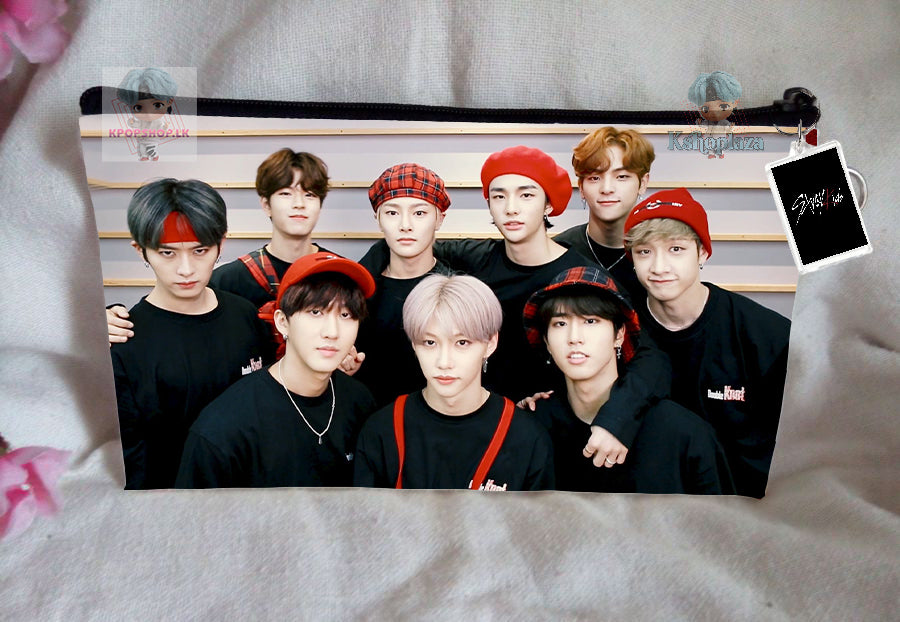 Straykids Pencil Case Bangtan Boys Purse Wallet KPOP Pouch With FREE Key Tag