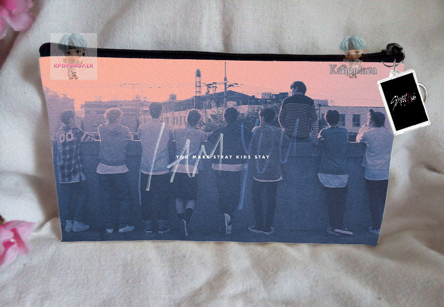 Straykids Pencil Case Bangtan Boys Purse Wallet KPOP Pouch With FREE Key Tag
