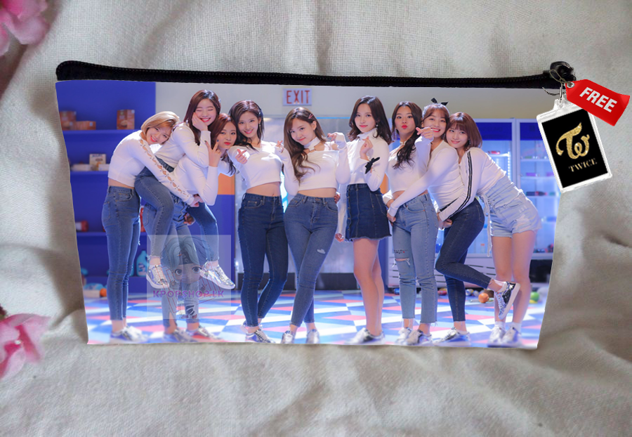 Twice Pencil Case Bangtan Boys Purse Wallet KPOP Pouch With FREE Key Tag