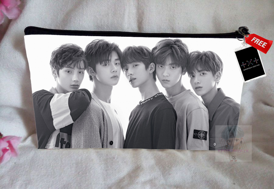 TxT Pencil Case Bangtan Boys Purse Wallet KPOP Pouch With FREE Key Tag