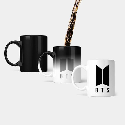 BTS Logo Ceramic Coffee KPOP Color Changing Magic Mug