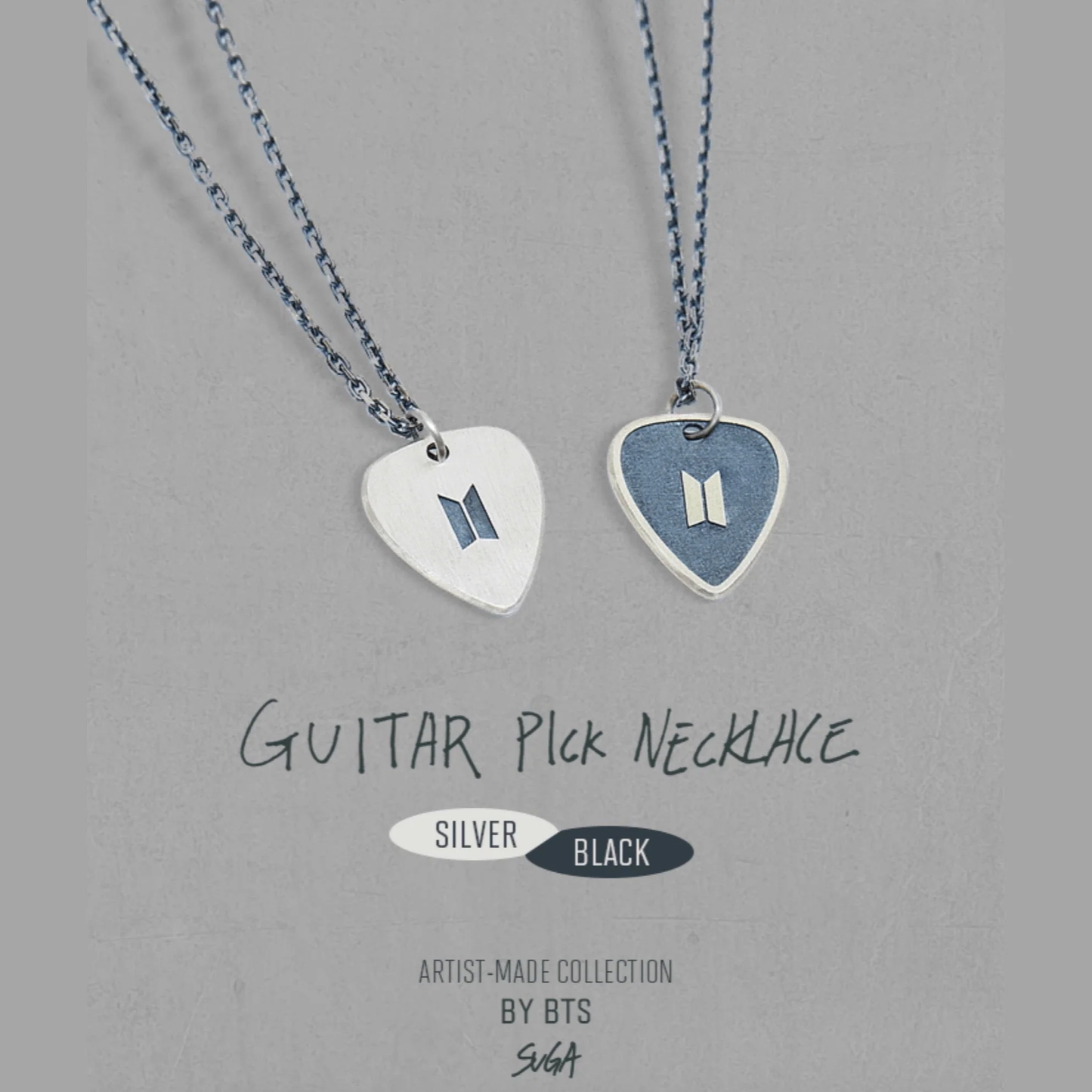 BTS Artist Made Collection SUGA Guitar Pick Necklace