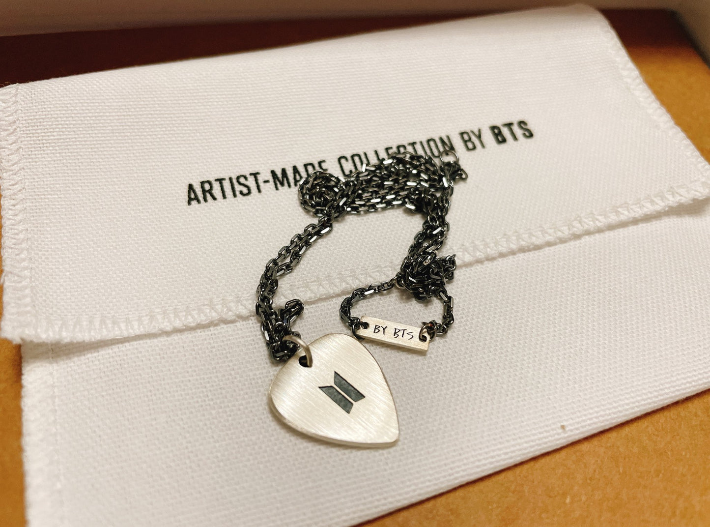 BTS Artist Made Collection SUGA Guitar Pick Necklace