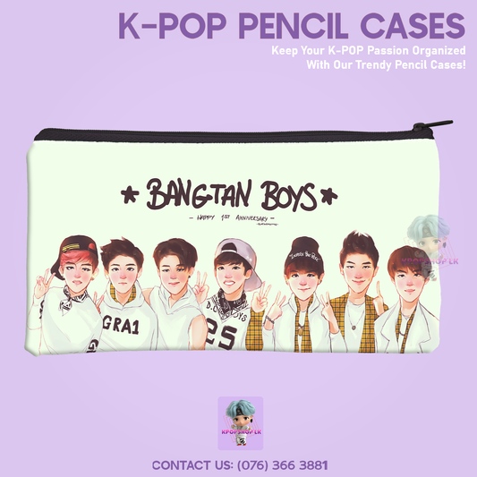 BTS Pencil Case Bangtan Boys Purse Wallet KPOP Pouch