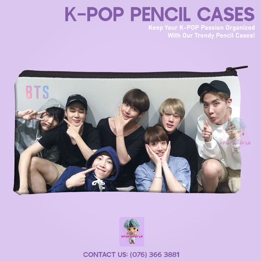 BTS Pencil Case Bangtan Boys Purse Wallet KPOP Pouch