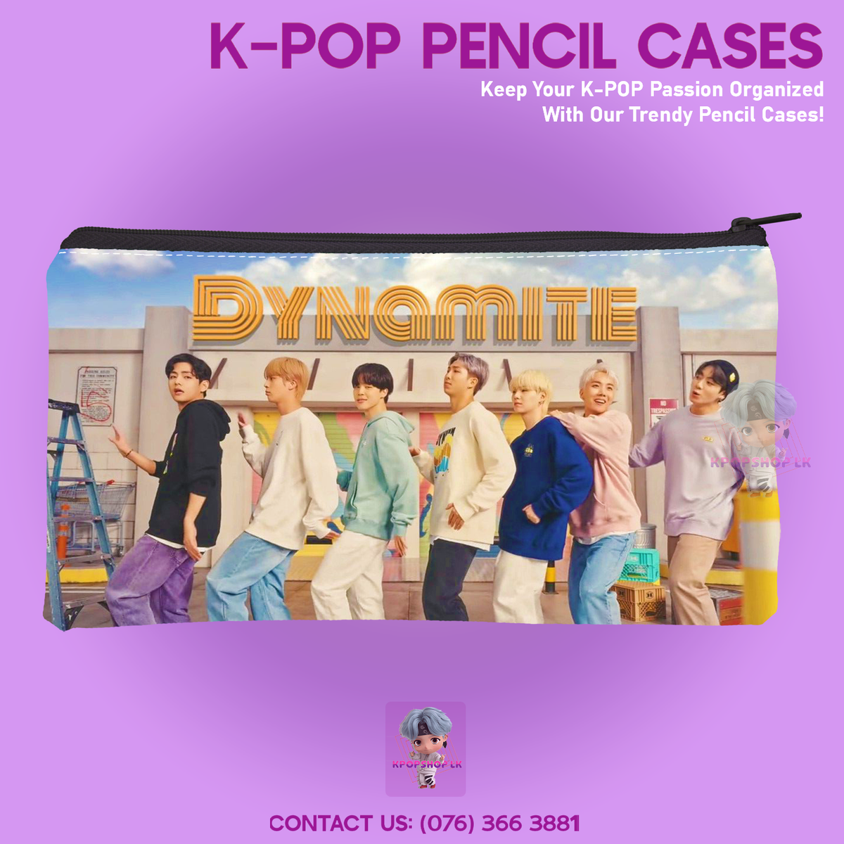 BTS Pencil Case Bangtan Boys Purse Wallet KPOP Pouch