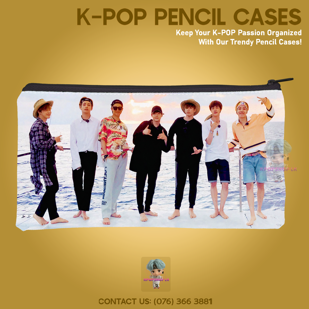BTS Pencil Case Bangtan Boys Purse Wallet KPOP Pouch