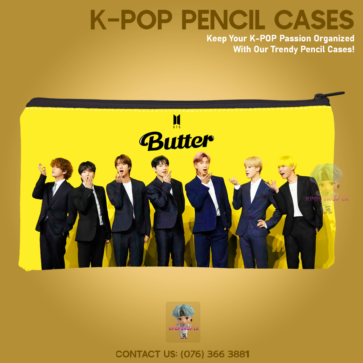 BTS Pencil Case Bangtan Boys Purse Wallet KPOP Pouch