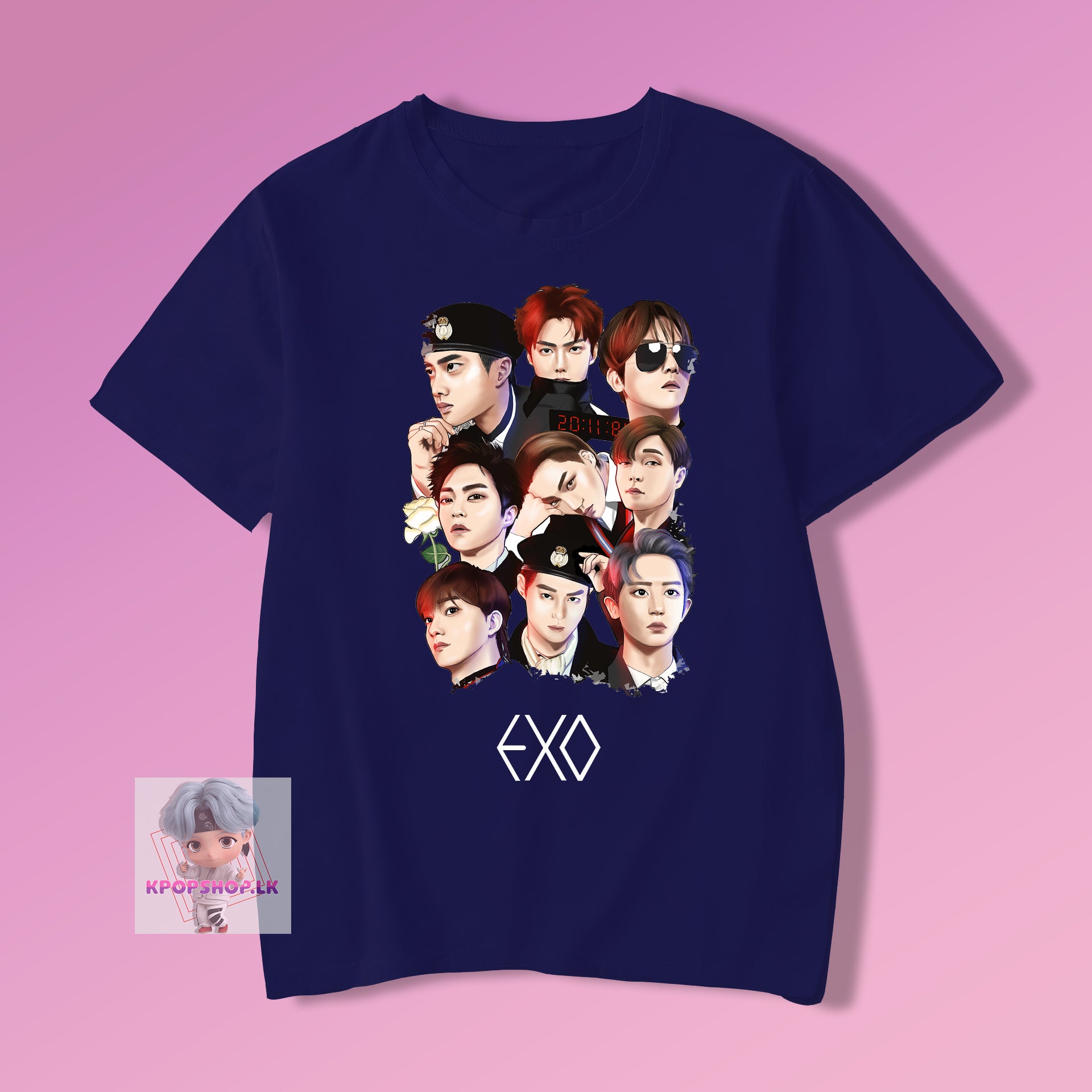 EXO Characters KPOP T shirt kpopshop.lk