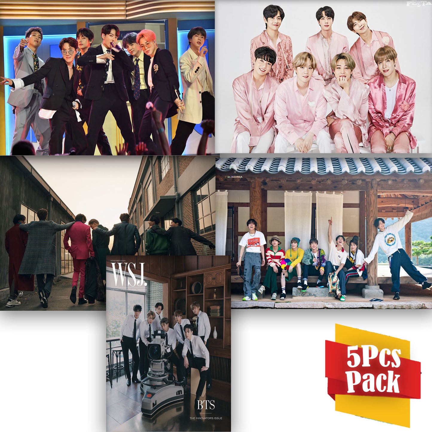 BTS 5Pcs Wall Poster Pack KPOP