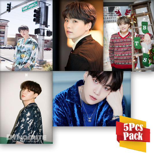 BTS Suga 5Pcs Wall Poster Pack KPOP