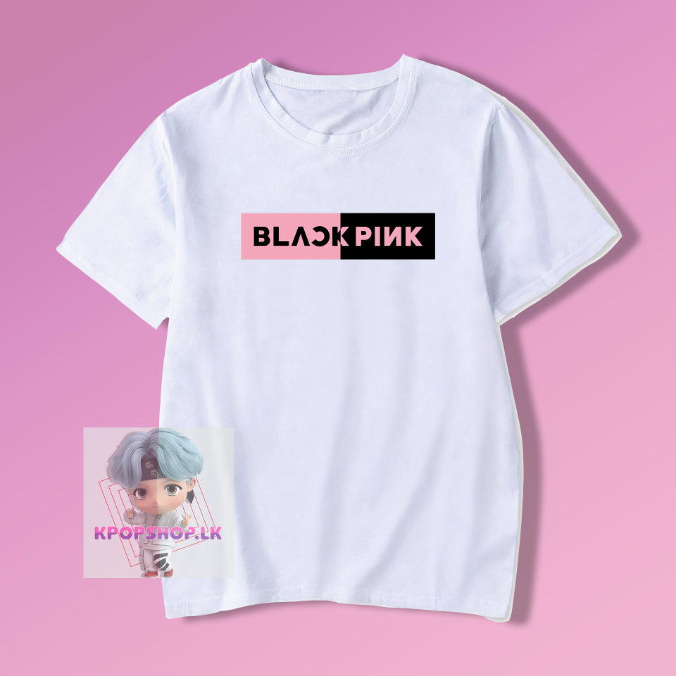 KPOP Blackpink Double Color Logo T-shirt