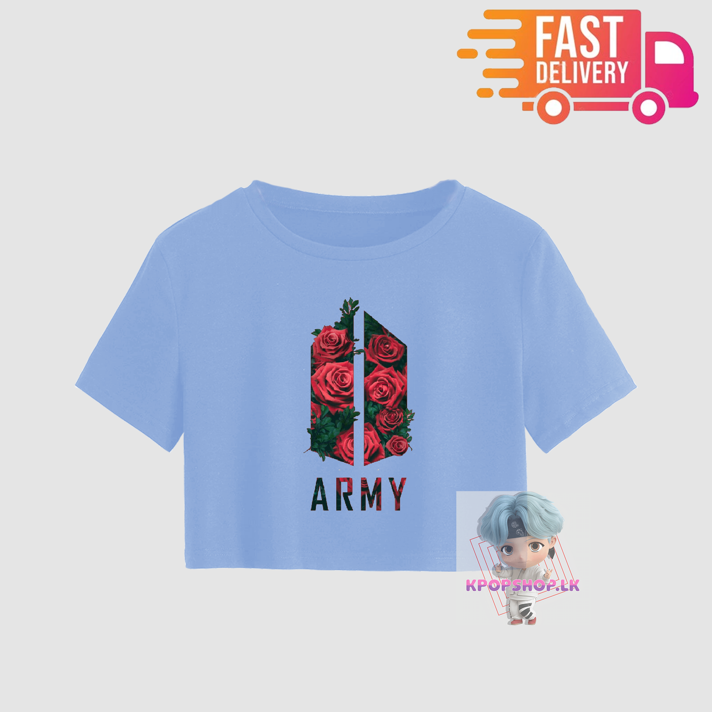 BTS Army Crop Top Short KPOP T-shirt