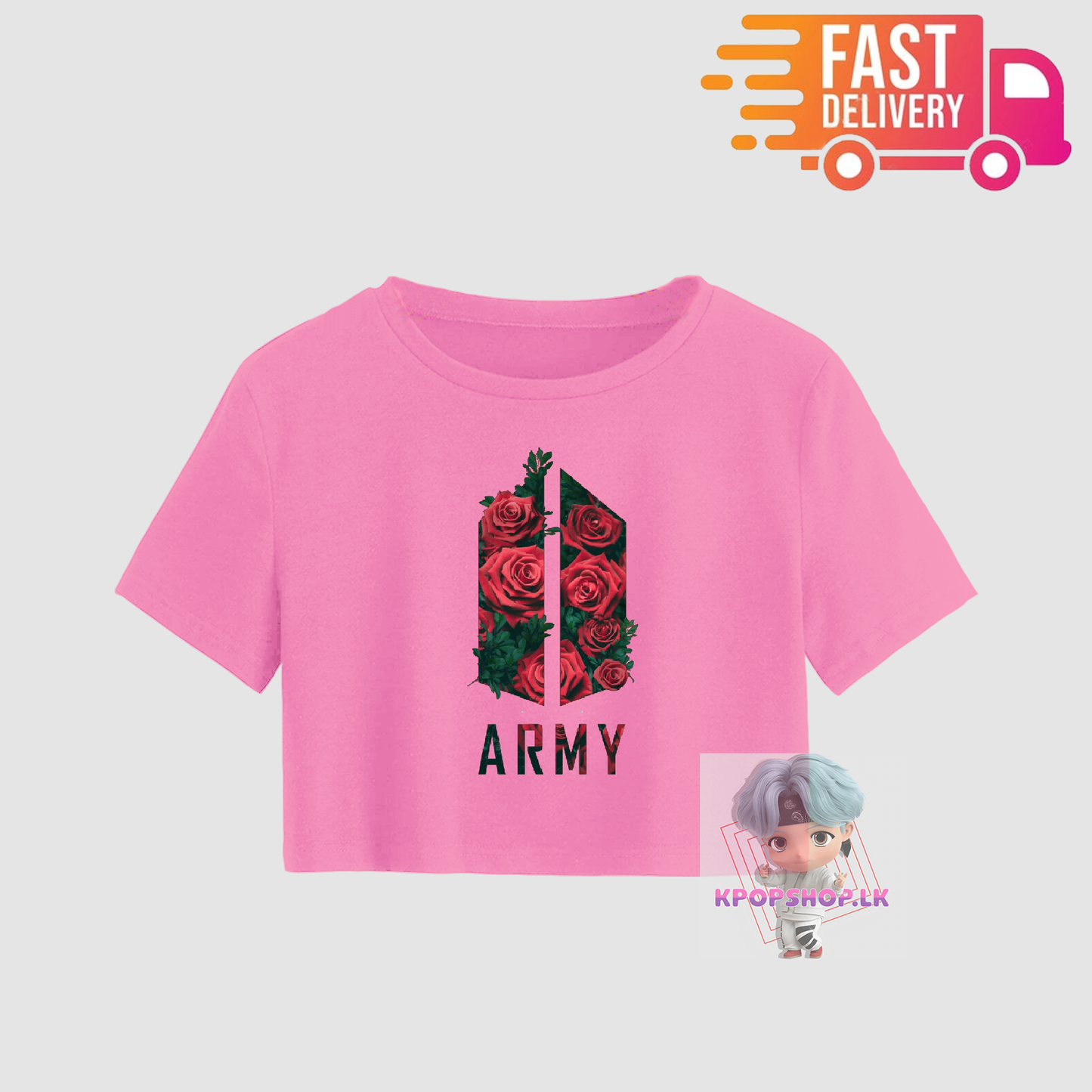 BTS Army Crop Top Short KPOP T-shirt