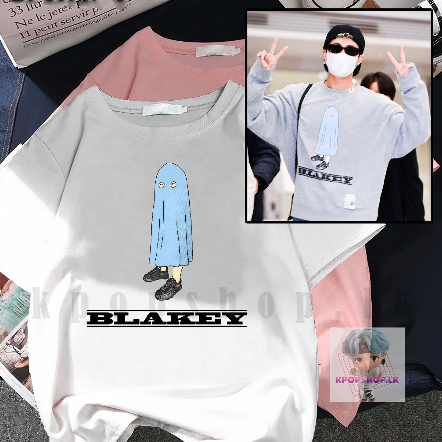 BTS KPOP Bangtan Boys Rap Monster BLAKEY T-shirt