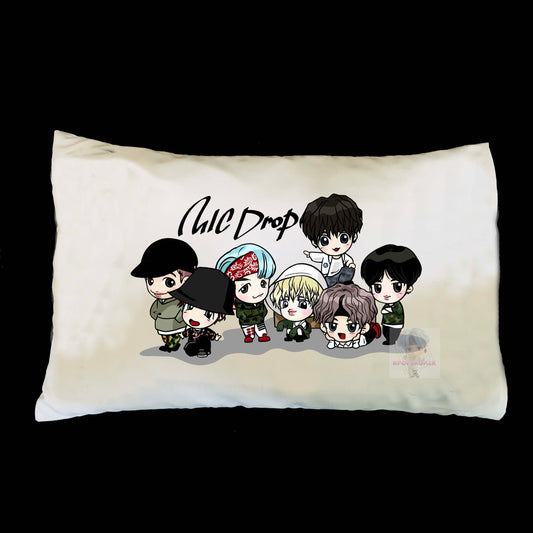 BTS Cartoon Bed Pillow Cover