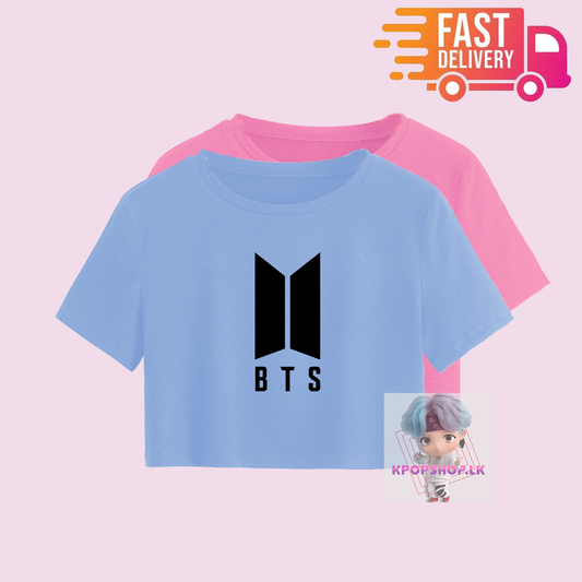 BTS Logo Crop Top Short KPOP T-shirt