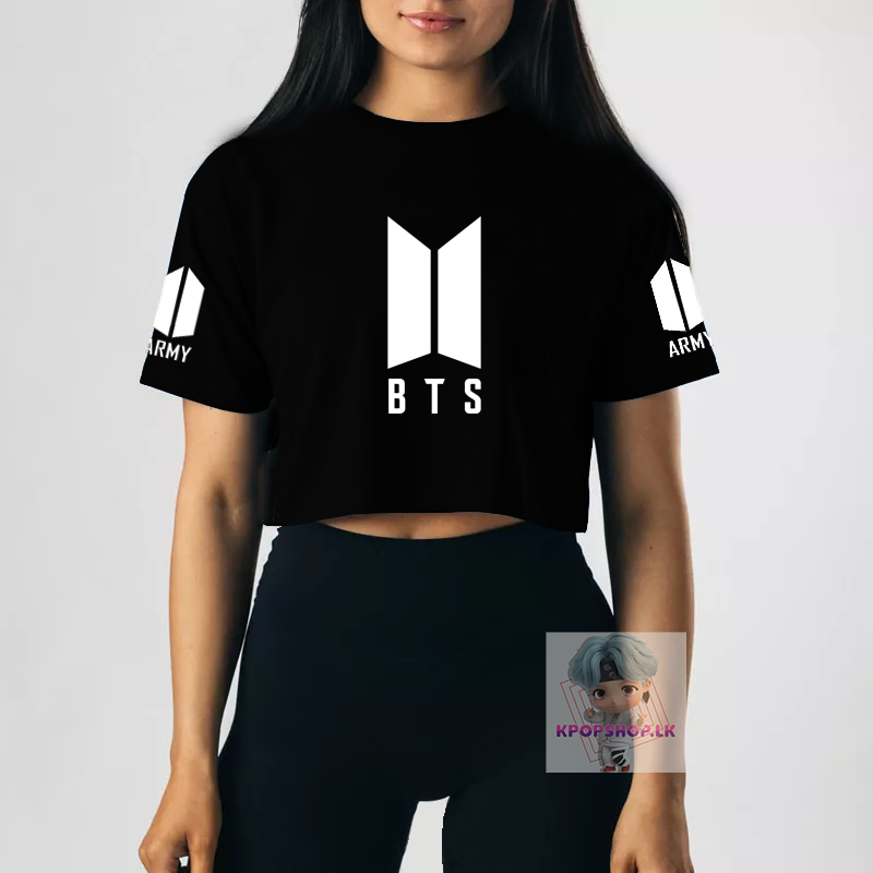 BTS Logo Crop Top Short KPOP T-shirt